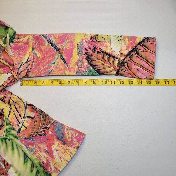 Yansi Fugel Colorful Women's Tropical Print Top or Lightweight Jacket Y2K - Picture 11 of 11